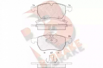 R BRAKE rb1248 -  Комплект тормозных колодок, дисковый тормоз